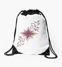Henna Burst Drawstring Bag
