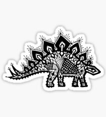 Stegosaurus Lace - Black / Grey Sticker