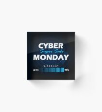 Cyber Monday sale design template Acrylic Block