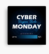 Cyber Monday sale design template Canvas Print