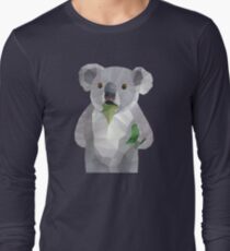 Koala with Koalafication Polygon Art Long Sleeve T-Shirt