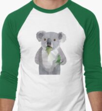 Koala with Koalafication Polygon Art Men's Baseball ¾ T-Shirt