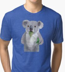 Koala with Koalafication Polygon Art Tri-blend T-Shirt