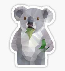 Koala with Koalafication Polygon Art Sticker