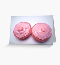 Two Pink Cupcakes Greeting Card
