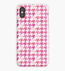 HOT Pink Houndstooth Pattern iPhone Case