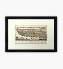 Vintage Pictorial Map of Halifax (1879) Framed Print