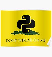Python Snek - Don't Thread On Me Poster