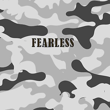 Artwork thumbnail, Camouflage Pattern with Fearless text by AroshaAlwis