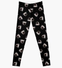 black pug pattern Leggings