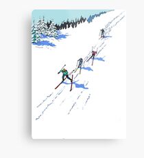 Cross-country Skiing Metal Print