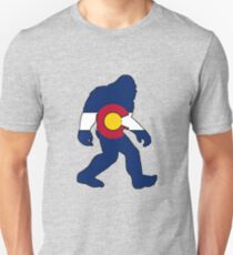 Colorado flag big foot yeti Unisex T-Shirt