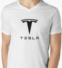 Tesla Motors Men's V-Neck T-Shirt