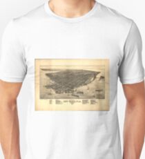 Vintage Pictorial Map of Key West FL (1884) Unisex T-Shirt