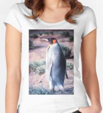 King Penguin on Heard Island Women's Fitted Scoop T-Shirt