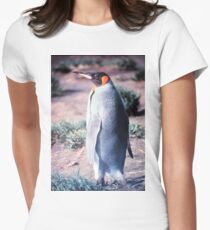 King Penguin on Heard Island Women's Fitted T-Shirt