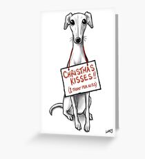 Weihnachten Whippet Snogs Grußkarte