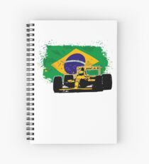 Formula 1 Racing - Brazil Flag Spiral Notebook