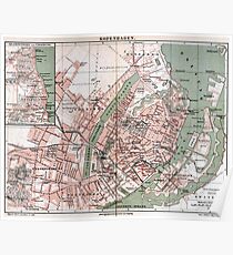 Vintage Map of Copenhagen Denmark (1888) Poster