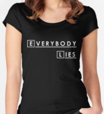 House MD Everybody Lies Hugh Laurie Women's Fitted Scoop T-Shirt