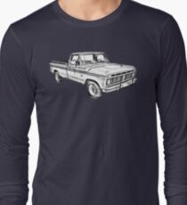 Camiseta de manga larga 1975 Ford F100 Explorer Pickup Truck Illustrarion