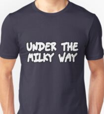 the church under the milky way under the milky way tonight band t shirts music tees rock tees punk t shirts pop culture t shirts pop tees funky t shirts donnie darko t shirt cellar door risky business Slim Fit T-Shirt