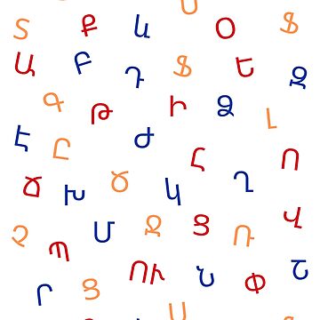 Armenian Alphabet Lowercase Art Board Print for Sale by Doopik