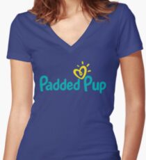 Padded Pup Women's Fitted V-Neck T-Shirt