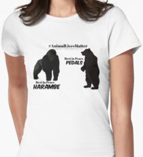 Harambe & Pedals Women's Fitted T-Shirt