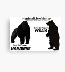 Harambe & Pedals Canvas Print