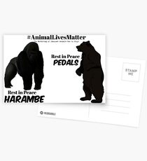 Harambe & Pedals Postcards