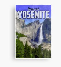 Travel Yosemite Vintage Travel Poster Metal Print