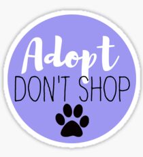 Adopt Don't Shop - Periwinkle Sticker