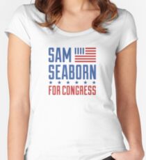 Sam Seaborn For Congress Women's Fitted Scoop T-Shirt