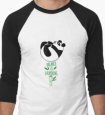 Balance Is Everything! Tumbling panda. Men's Baseball ¾ T-Shirt