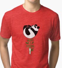 Balance Is Everything! Tumbling panda. Tri-blend T-Shirt