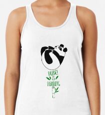 Balance Is Everything! Tumbling panda. Racerback Tank Top