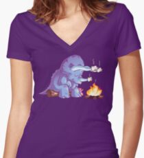 Triceramallows Women's Fitted V-Neck T-Shirt