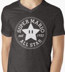 Super Mario Allstar (Converse) Men's V-Neck T-Shirt