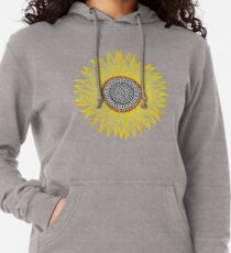 Goldene Mandala-Sonnenblume Leichter Hoodie