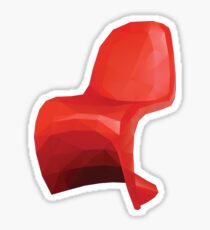 Panton Chair polygon art Sticker
