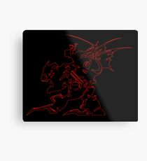 ° FINAL FANTASY ° Final Fantasy VI Neon Logo Metal Print