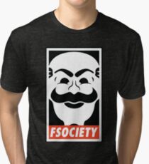 Camiseta de tejido mixto FSociety
