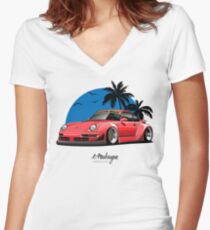 RWB 993 (red) Women's Fitted V-Neck T-Shirt