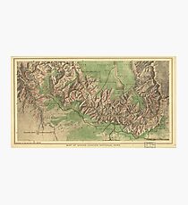 Vintage Map of The Grand Canyon (1926) Photographic Print