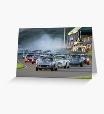 Racing at the Goodwood Revival Greeting Card