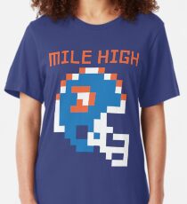 Broncos - Mile High 8 Bit Slim Fit T-Shirt