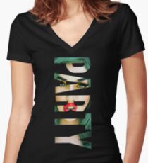 ADORE DELANO - PARTY Women's Fitted V-Neck T-Shirt