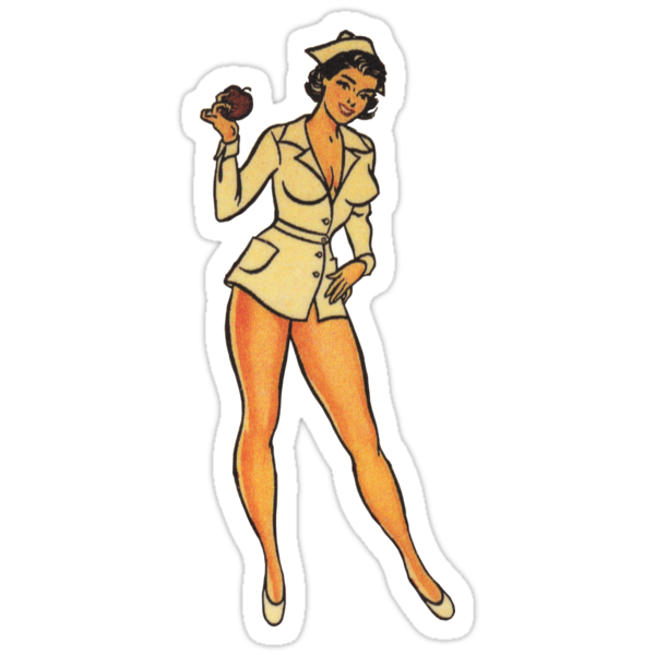 Vintage Pin Up Nurse Stickers By Hilda74 Redbubble