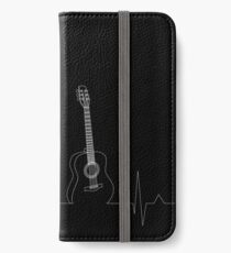 Vinilo o funda para iPhone Guitarra acústica Heartbeat Pulse Music